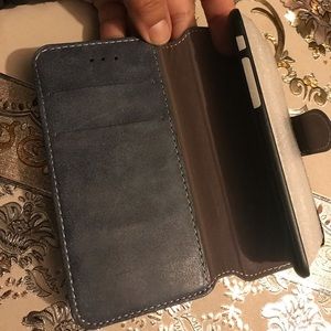 Soft suede wallet case iPhone 6 case